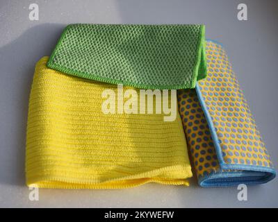 kitchen towel microfiber dissected fiber Stock Photo