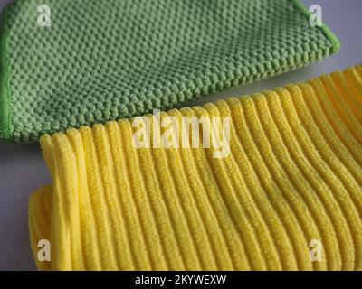 kitchen towel microfiber dissected fiber Stock Photo