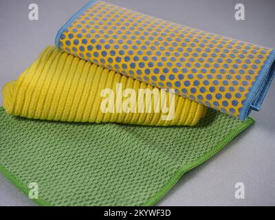 kitchen towel microfiber dissected fiber Stock Photo