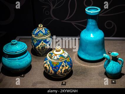 Turkish colorful waterpipe, bowls, 20th century Stock Photo