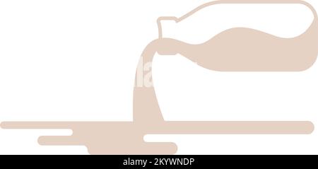 Fresh milk logo icon design illustration Stock Vector