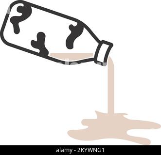 Fresh milk logo icon design illustration Stock Vector