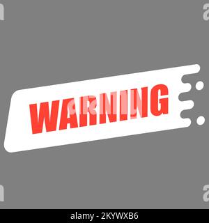 Warning, expression pop art. Comic speech bubble. Stock Vector