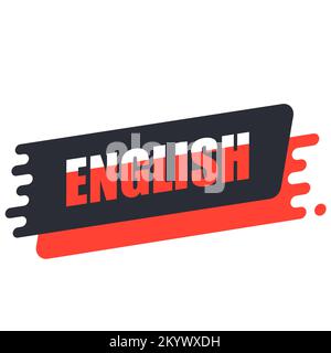 English title. Banner with language chose.  Stock Vector