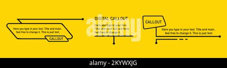 Callouts titles and frame in Sci- Fi style. Abstract hud. Stock Vector