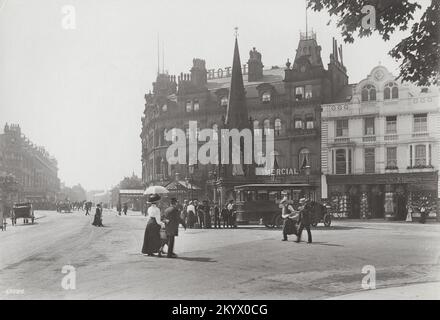 Vintage photograph - 1911 - Hotel Raworth, Tetley Cigars, Station Square, Harrogate, North Yorkshire Stock Photo