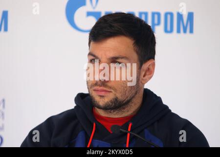 Saint Petersburg, Russia. 02nd Dec, 2022. Bernabe Zapata Miralles of Spain during the Press conference on the International Team Tennis Tournament Trophies of Northern Palmyra 2022. (Photo by Maksim Konstantinov/SOPA Image/Sipa USA) Credit: Sipa USA/Alamy Live News Stock Photo