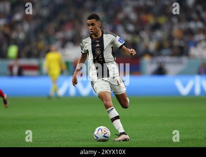 1st December 2022; Al Bayt Stadium, Al Khor, Qatar; FIFA World Cup Football, Costa Rica versus Germany; Jamal Musiala of Germany Stock Photo