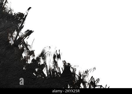 Ink splashes isolated on white background. Stock Photo