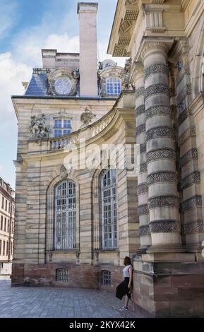 beautiful buildings on the streets in Strasbourg France Stock Photo