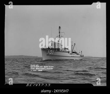 AMS-101 , Ships, Naval Vessels, Boats, Naval History, Navy Stock Photo