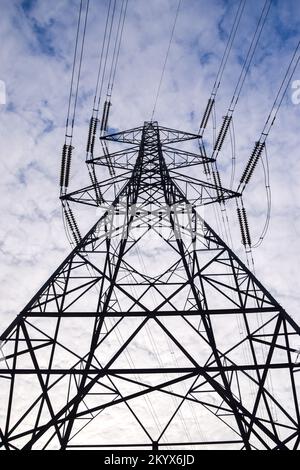 London, UK. 02nd Dec, 2022. General view of an electricity transmission tower, also known as a pylon, in London. (Photo by Vuk Valcic/SOPA Images/Sipa USA) Credit: Sipa USA/Alamy Live News Stock Photo