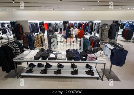 Burgas, Bulgaria - February 14, 2020: Zara store in Burgas. Zara is a  Spanish clothing and accessories retailer based in Arteixo, Galicia Stock  Photo - Alamy