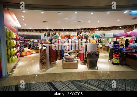 SINGAPORE - NOVEMBER 09, 2015: interior of Changi Airport. Singapore Changi Airport, is the primary civilian airport for Singapore, and one of the lar Stock Photo