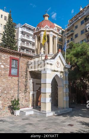 Thessaloniki, Greece - September 29, 2022: Church of the Dormition of the Mother of God. The church of Nea Panagia (New Virgin Mary) Stock Photo
