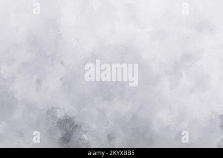 Abstract white and light gray oil painting background with brush ...