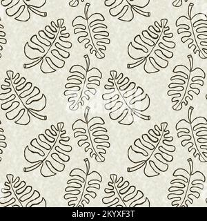 Cute safari exotic foliage pattern for babies room decor. Seamless leaf green textured gender neutral print design. Stock Photo