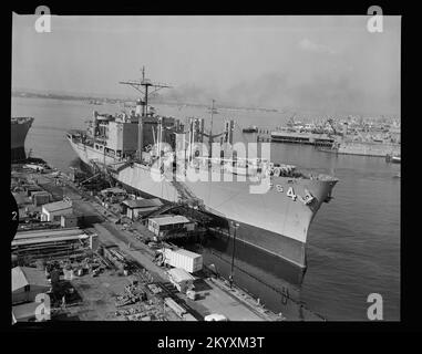 AFS-4 White Plains , Ships, Naval Vessels, Boats, Naval History, Navy Stock Photo