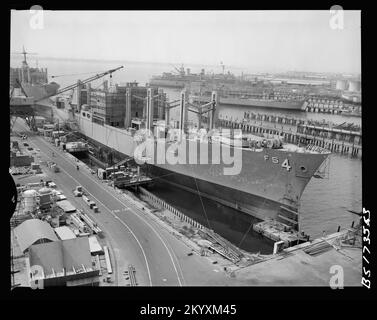 AFS-4 White Plains , Ships, Naval Vessels, Boats, Naval History, Navy Stock Photo