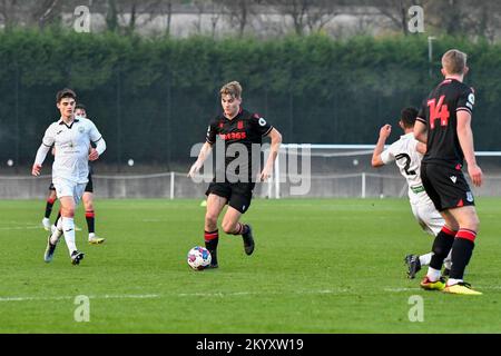 Swansea, Wales. 2 December 2022. Nathan Lowe of Stoke City during the ...