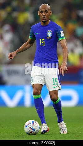 Doha, Qatar, 2nd December 2022. Fabinho of Brazil  during the FIFA World Cup 2022 match at Lusail Stadium, Doha. Picture credit should read: David Klein / Sportimage Credit: Sportimage/Alamy Live News Stock Photo