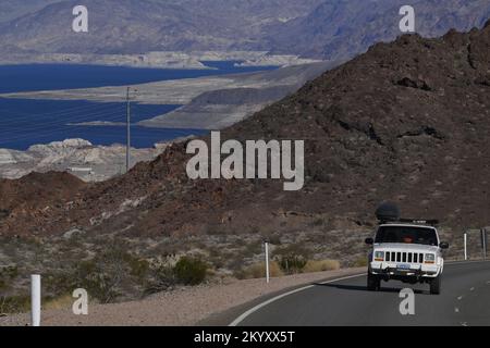 Las Vegas, United States. 16th Nov, 2022. Declining water levels due to climate change and 20 years of ongoing drought have reshaped Lake Mead's shorelines as seen in this file photo on Wednesday, November 16, 2022. Lake Mead is 26 feet lower than its current level, just 19% of the lake's full capacity and well below the federal government's predicted water level that would trigger the most severe water cuts for the Southwest. File Photo by Jim Ruymen/UPI Credit: UPI/Alamy Live News Stock Photo