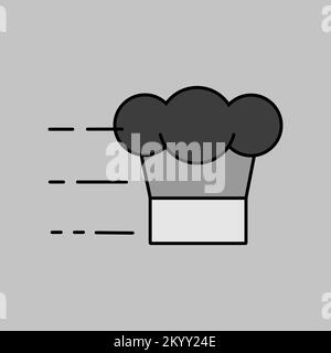 Fast delivery cook vector grayscale icon Stock Vector Image & Art - Alamy