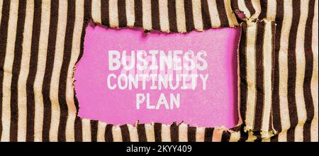 Inspiration showing sign Business Continuity Plan. Word for creating systems prevention deal potential threats Stock Photo