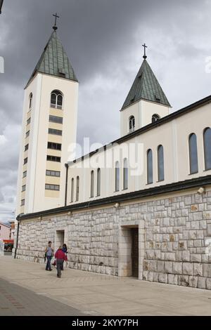 Bosnia Hezegovina, 10 01 2013, St James' Church in Medjugorje Stock Photo