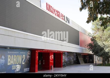 Alisher Navoi Cinema Palace, Pahtakor Street, Central Tashkent, Tashkent Province, Uzbekistan, Central Asia Stock Photo