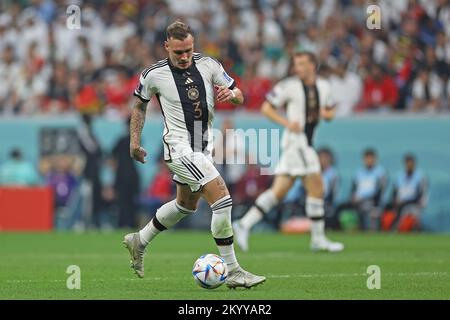 Al Rayan, Qatar. 02nd Dec, 2022. 1st December 2022; Ahmed bin Ali Stadium, Al Rayyan, Qatar; FIFA World Cup Football, Costa Rica v Germany; David Raum of Germany Credit: Action Plus Sports Images/Alamy Live News Stock Photo