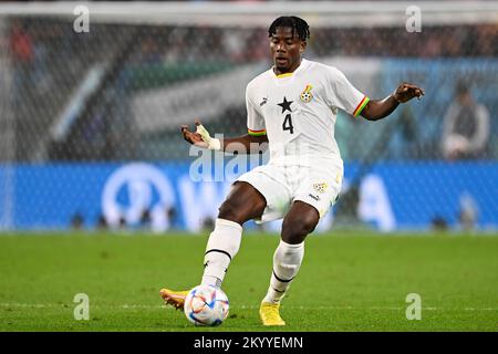 Al Wakrah, Qatar. 02nd Dec, 2022. Mohammed Salisu of Ghana between Ghana and Uruguay at Al Janoub Stadium in Al Wakrah, Qatar on December 2, 2022 (Photo by Andrew Surma/ Credit: Sipa USA/Alamy Live News Stock Photo