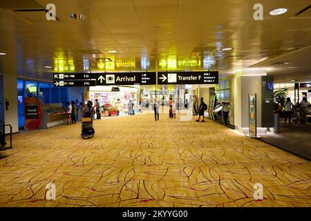 SINGAPORE - NOVEMBER 09, 2015: interior of Changi Airport. Singapore Changi Airport, is the primary civilian airport for Singapore, and one of the lar Stock Photo