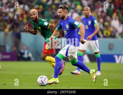 Al Daayen, Qatar. 02nd Dec, 2022. Everton Ribeiro of Brazil during the FIFA World Cup 2022, Group G football match between Cameroon and Brazil on December 2, 2022 at Lusail Stadium in Al Daayen, Qatar - Photo Jean Catuffe / DPPI Credit: DPPI Media/Alamy Live News Stock Photo