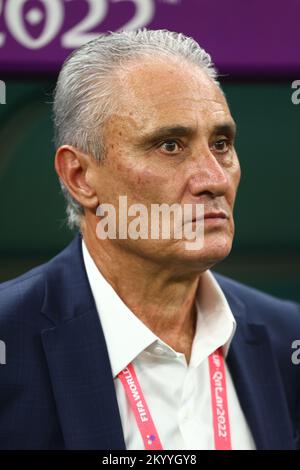 Doha, Qatar. 02nd Dec, 2022. Brazil coach Tite looks on during the 2022 FIFA World Cup Group G match at Lusail Stadium in Doha, Qatar on December 02, 2022. Photo by Chris Brunskill/UPI Credit: UPI/Alamy Live News Stock Photo
