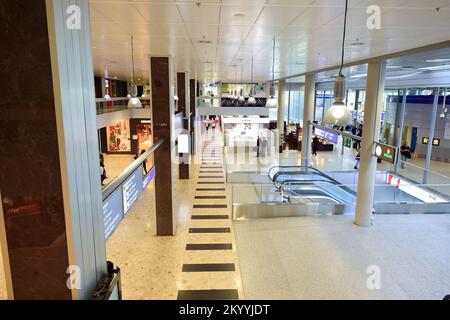 GENEVA, SWITZERLAND - NOVEMBER 19, 2015: interior of Geneva Airport. Geneva International Airport is the international airport of Geneva, Switzerland. Stock Photo