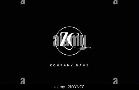 ZC, CZ Abstract Letters Logo Monogram Stock Vector