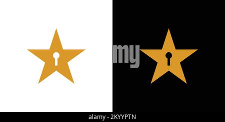Key star logo design is simple and attractive Stock Vector