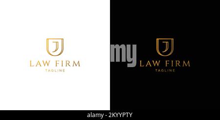 elegant and professional J logo design for law firm Stock Vector