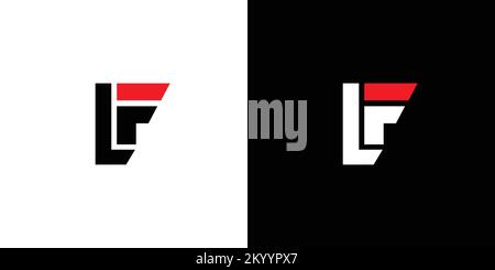 Modern and strong letter LF  initials logo design 2 Stock Vector
