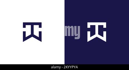 Modern and strong letter TW initials logo design Stock Vector