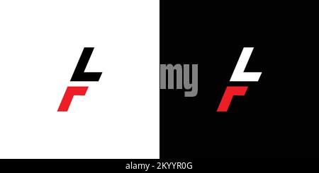 Modern and strong letter LF  initials logo design 3 Stock Vector