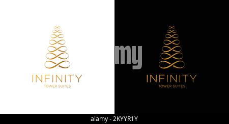 Modern and unique infinity building logo design Stock Vector