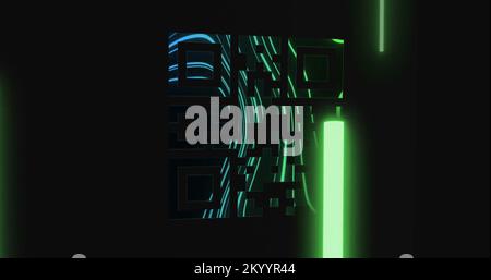 Image of flickering white QR code Stock Photo