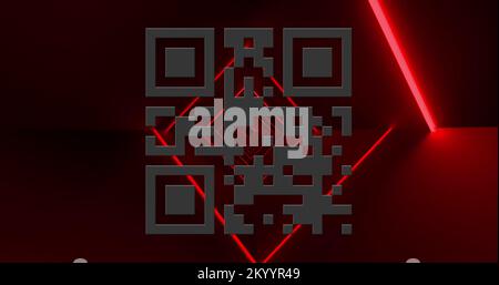 Image of flickering white QR code Stock Photo