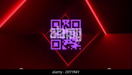 Image of flickering white QR code Stock Photo