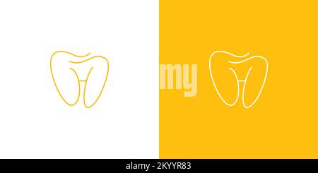Simple and modern letter H initials dentist logo design Stock Vector