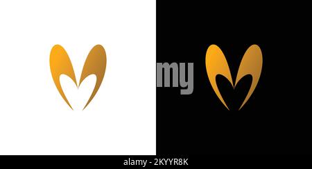 Simple and elegant heart logo design Stock Vector