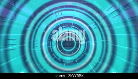 Composition of scope scanning and data processing Stock Photo