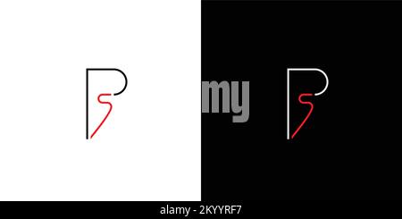 Simple and modern letter PS initials logo design Stock Vector